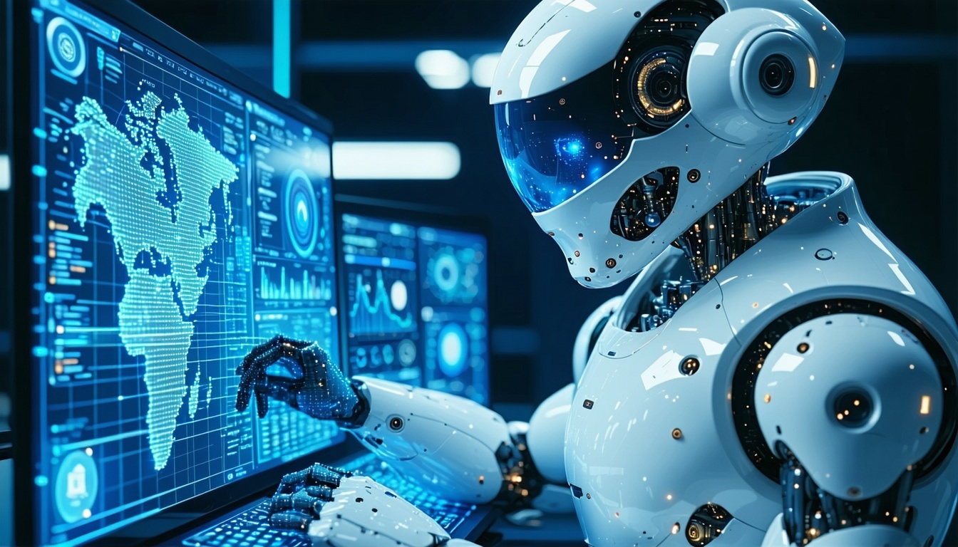 Technician using AI-powered software interface